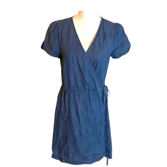 madewell denim wrap dress Denim Wrap Dress